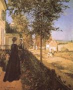 Camille Pissarro The road from versailles at Louveciennes Spain oil painting artist